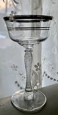 10 - MCM Mini Bubble Ball Stems Martini/Cosmo/Cocktail Glasses Silver Trim RARE • $95