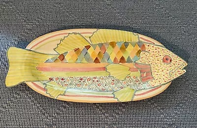Vintage New Mackenzie-Childs XLarge Fish Platter From Days Of Victoria & Richard • $274.99