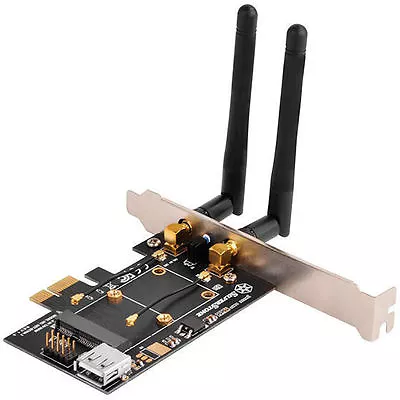 Silverstone ECWA2-LITE Mini PCI-E To Standard PCI-E X1 Wireless Network Card • $29.99