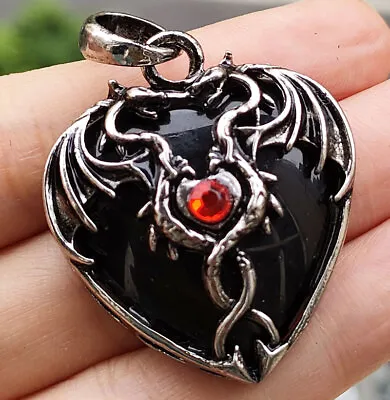 Obsidian Gems Wyvern Wivern Pendant Magic Reiki Healing Amulet • $3.25