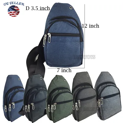 Mens Womens Sling Bag Chest Shoulder Backpack Fanny Pack Crossbody(6302) • $9.95