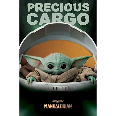 STAR WARS MANDALORIAN PRECIOUS CARGO POSTER BABY YODA 24x36 NEW FREE SHIPPING • $12.99