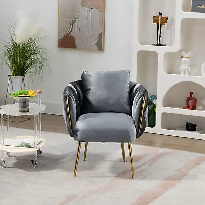 Modern Accent Chair Upholstered Chair Comfortable Velvet Chair For Living Room • $132.90