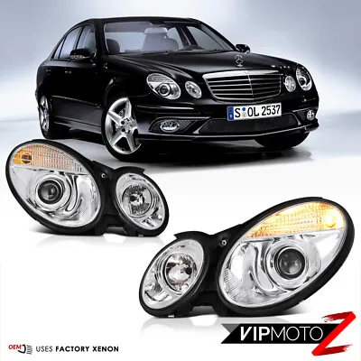 03-06 M-BENZ W211 E-Class Chrome Projector Xenon HID Lamp Headlight Assembly L+R • $242.89