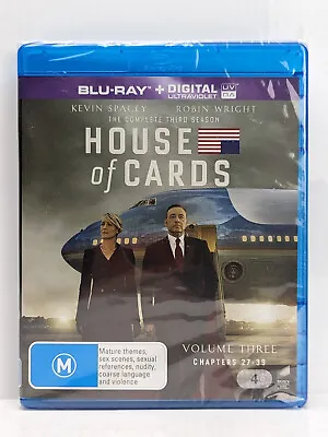 House Of Cards Season 3 Blu-Ray Region A B C Sealed Drama Kevin Spacey • $19.99