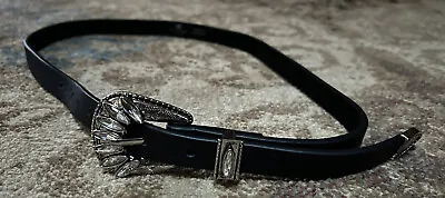 B-LOW The Belt Leather Women's Western Inspired Black Belt W/ Crystals Size S • $49.99