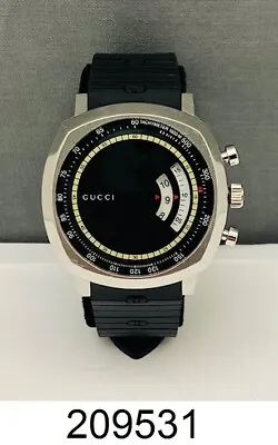 Gucci Grip YA157301 Black Dial Rubber Strap Men's Watch-Original Box And Papers • $399