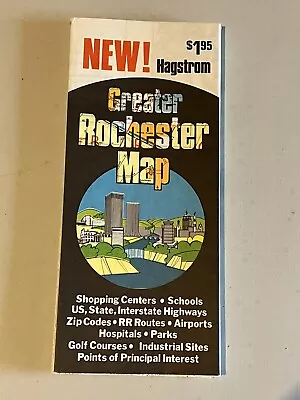 Greater Rochester Map Hagstrom New York NY Vintage Map • $9.95