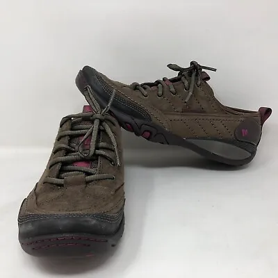 Merrell Womens Mimosa Lace Brown Comfort Casual Walking Shoes Sz 7.5 Hiking • $22.50