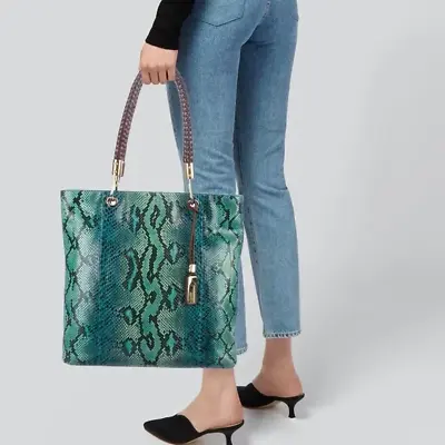 Michael Kors Collection Python Skorpios Handbag Large Shopper Bag Purse • $699.95