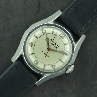 Vintage Gruen 17 Jewel Mens Automatic Wristwatch 480 SS Stainless Military Style • $185