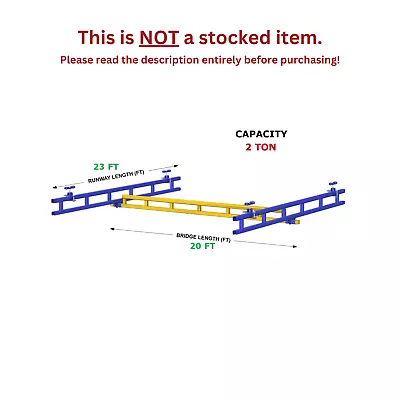 Gorbel Ceiling Mounted Bridge Crane (al) - 2 Ton Capacity Glcs-4000-20al-23 • $12190