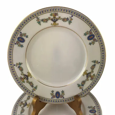 Vintage Lenox The Colonial Dinner Plates Porcelain Gold Raised Enamel 10-1/2  • $25