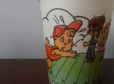 Vintage 1985 ALVIN & CHIPMUNKS CHIPETTES IN HISTORY 5os Dixie Cup FIRST OLYMPICS • $3.50