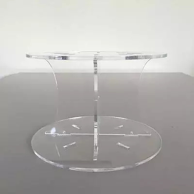 Plain Round Clear Gloss Cake Pillars/Separators (Weddings/Parties) 6 -12  • £15.93