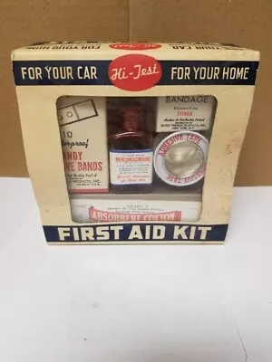 Vintage 1950s Hi-Test Car Medical First Aid Kit • $19.99