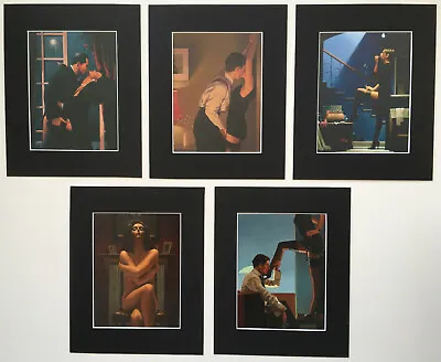 'The Erotic Selection' Jack Vettriano Set Of 5 BLACK EDITION Mounted Art Prints • £24