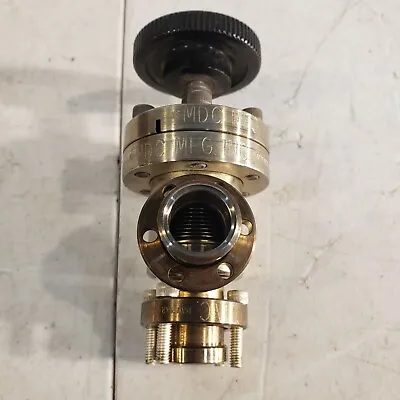 MDC 90 Degree Manual Angle Valve DN16CF 1.33  Conflat Flange Stainless Vacuum • $145
