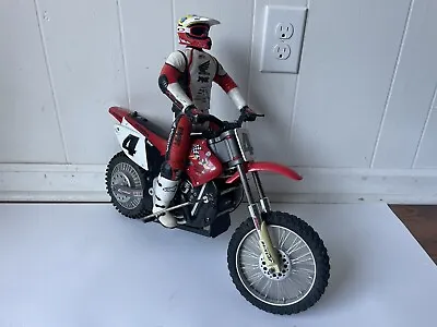 Vintage Radio Shack Ricky Carmichael 1/4 RC Dirt Bike Honda Motorcycle CR250R  • $90