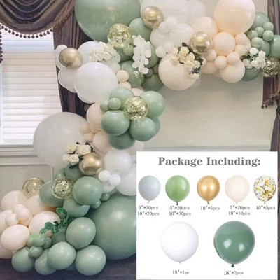 Jungle Safari Party Balloons Balloon Arch Kit Sage Green Balloons Garland Kit • $22.11