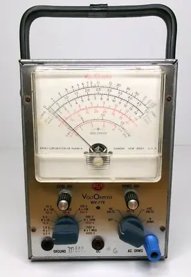 RCA Volt Ohmyst WV-77E Vintage Ohmmeter Voltmeter - Untested - Powers On • $17.99