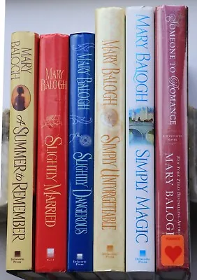 Lot Of 6 Mary Balogh Regency Historical Romance Hardback Books From 2002 To 2020 • $15