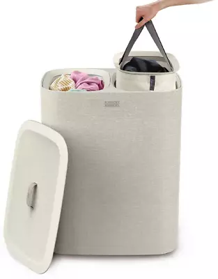 $135 • Buy NEW Joseph Joseph 50020 Tota 90L Laundry Basket - Ecru