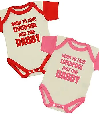 £7.99 • Buy BabyPrem Boys Girls Clothes Daddy Love LIVERPOOL Bodysuit Vest Baby Shower Gifts
