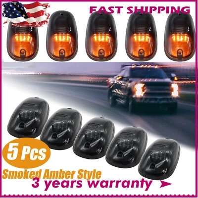 $34.99 • Buy Amber Cab Roof Marker Lights For 03-18 Dodge Ram 1500 2500 3500 Top Running Lamp