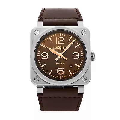 Bell & Ross BR 03 Golden Heritage Auto 41mm Steel Mens Watch BR03A-GH-ST/SCA • $2957