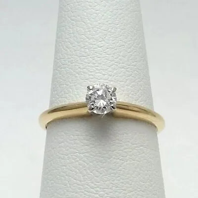 14K Yellow Gold Finish 1 Ct Round Diamond Solitaire Engagement Ring Promise Gift • $99.45