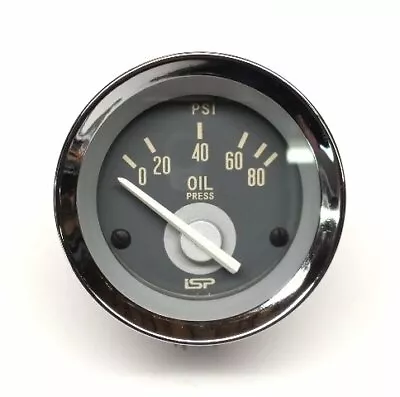 $50 • Buy Vw Type Isp 3 Series Grey White Oil Pressure Gauge 2-1/16 Bug Bus Ghia Notchback