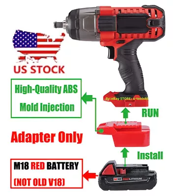 1PCS Adapter- Milwaukee M18 RED Li-Ion Batteries To Bauer 20v Cordless Tools • $20.69