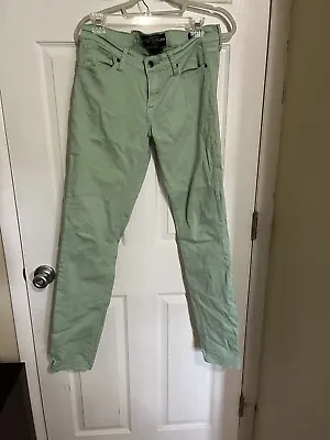 Lucky Brand Charlie Skinny Jeans Pants Womens 10/30 R Mint Green Stretch • $8.50