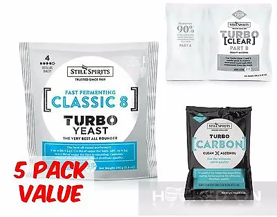 CLASSIC 8 Turbo Yeast Pack - 5 PACK • $85.22