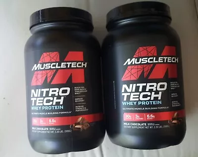 MuscleTech NITRO TECH PERFORMANCE Whey Protein 2.2lb Milk Chocolate (2 Bottles)  • $59.99