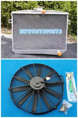 Aluminum Radiator &Fan For 1959-1970 Volvo Amazon P1800 B18 B20 Engine GT MT  • $195