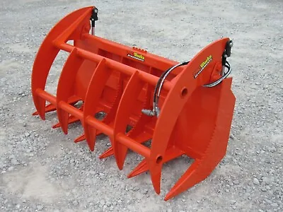 60  Brush Root Rake Clam Grapple Attachment Fits Skid Steer Tractor Quick Attach • $1899.99