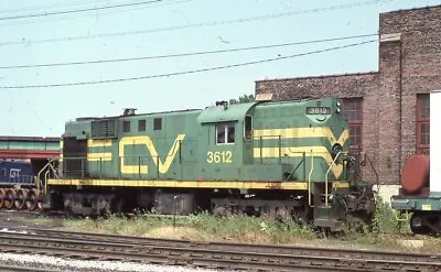 CV 3612 CENTRAL VERMONT Railroad Train Locomotive ST ALBANS VT 1985 Photo Slide • $4.99