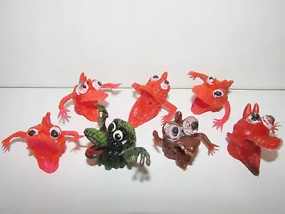 7-Piece Lot Vintage Rubber Finger Puppets Jigglers Monsters Uglies Hong Kong • $28.95