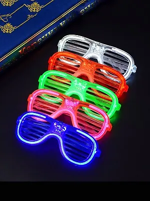 £9.98 • Buy Retro Neon Light Up 80s Glasses Movie Prop Fancy Dress Glow Festival Party