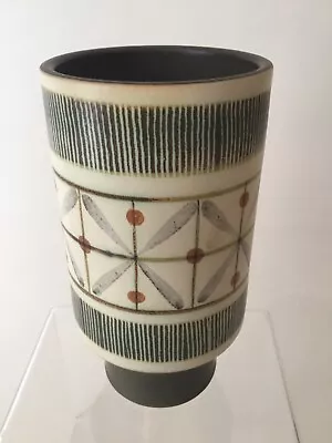£25 • Buy Vintage Langley Mill Pottery Sycamore Hand Painted 1960's Cylinder Vase