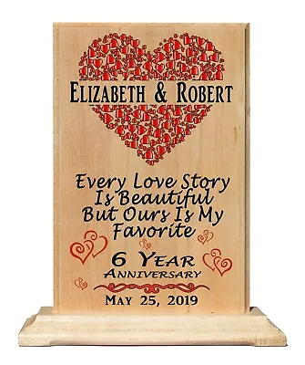 Personalized Wedding 1-80 Year Anniversary Sign Custom Couples Name Gift  • £28.94