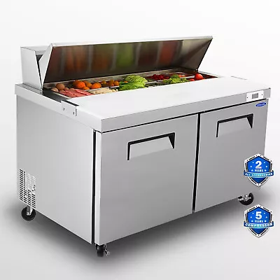 61  Wide Sandwich Prep Table Commercial Salad Food Refrigerator ETL Certified • $1799