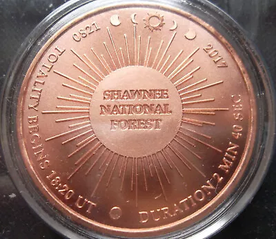 Eclipse Across America 2017 - Longest Duration Shawnee NF (IL)  Copper Medal • $15