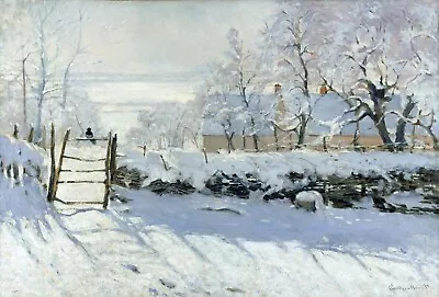 The Magpie By Claude Monet Giclee Museum Size Repro On Canvas • $199.95