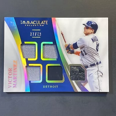 2017 Panini Immaculate #IM-VM Victor Martinez Immaculate Material Patch SSP /99 • $12.69