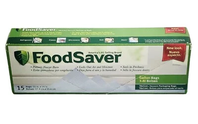 $21.99 • Buy FoodSaver 1 Gallon Size Bag, Package Of 15 Vacuum Food Sealer Storage Saver NEW