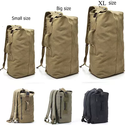 Men's Canvas Backpack Shoulder Bag Sports Travel Hiking Laptop Luggage 25L 35L • $21.49