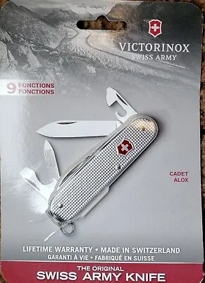 Victorinox Cadet Swiss Army Silver Alox Pocket Knife • $56.99